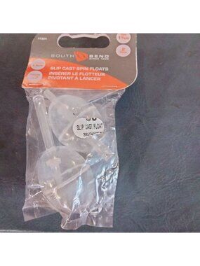 South Bend Slip Cast Spin Floats 2 Pack 1 3/4 inch Clear Fishing Bobbers